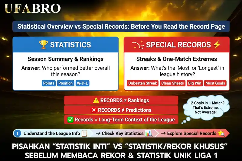 Pisahkan Statistik Inti Vs StatistikReko๏r Khusus Sebelum Membaca Rekor Statistik Unik